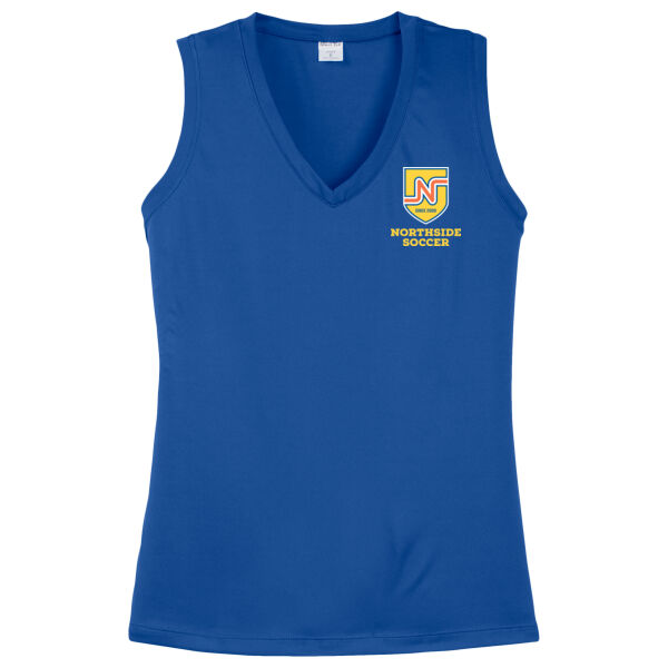 Ladies Sport Tek Moisture Wicking Sleeveless V Neck Thumbnail