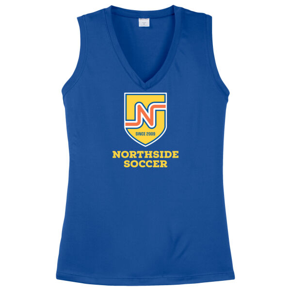 Ladies sleeveless full front Northside Soccer  Thumbnail